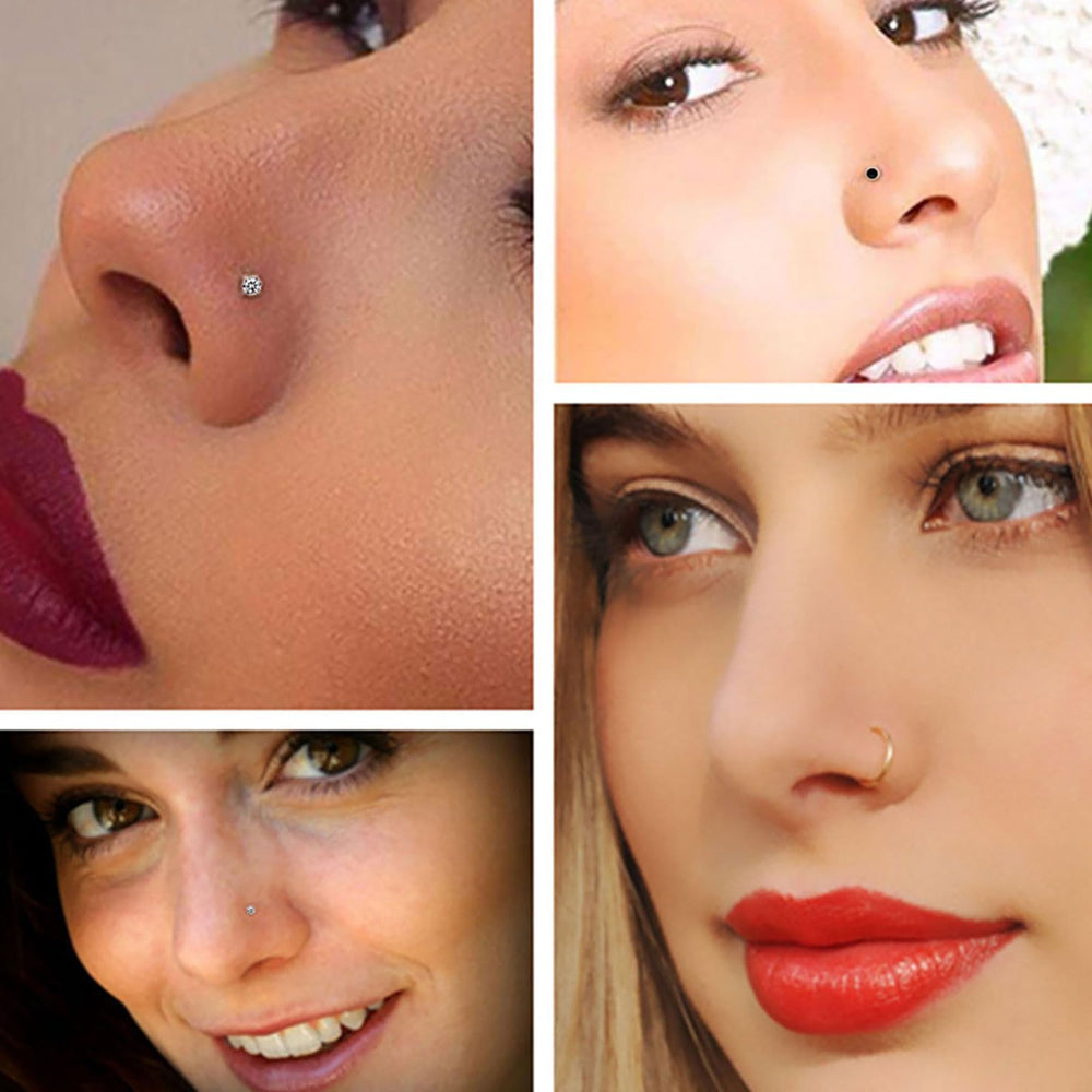 Aguja de nariz 12mm con cristal 2mm, detalle del conjunto