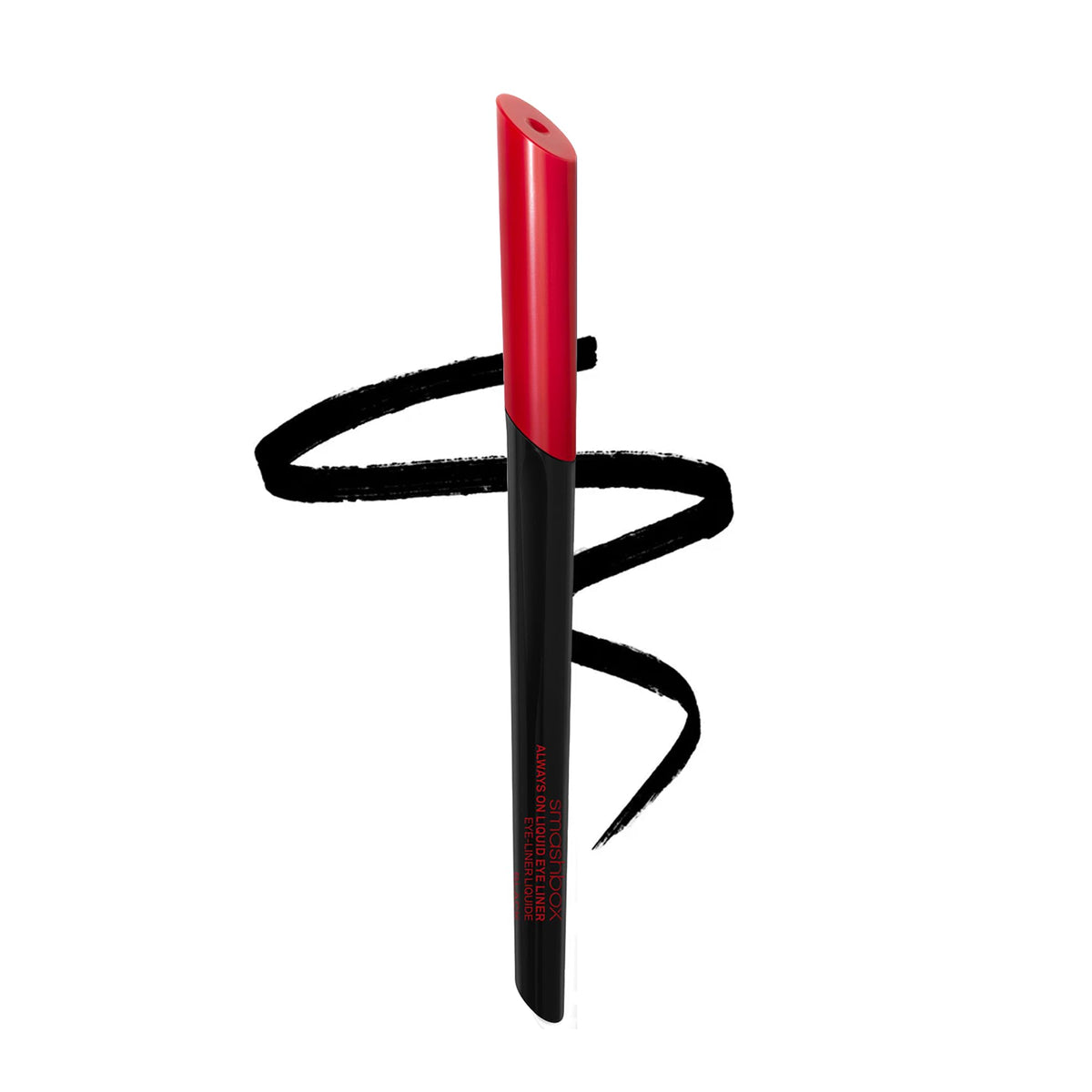 Smashbox Always On frente: delineador líquido negro con pigmentación duradera para todo el día.