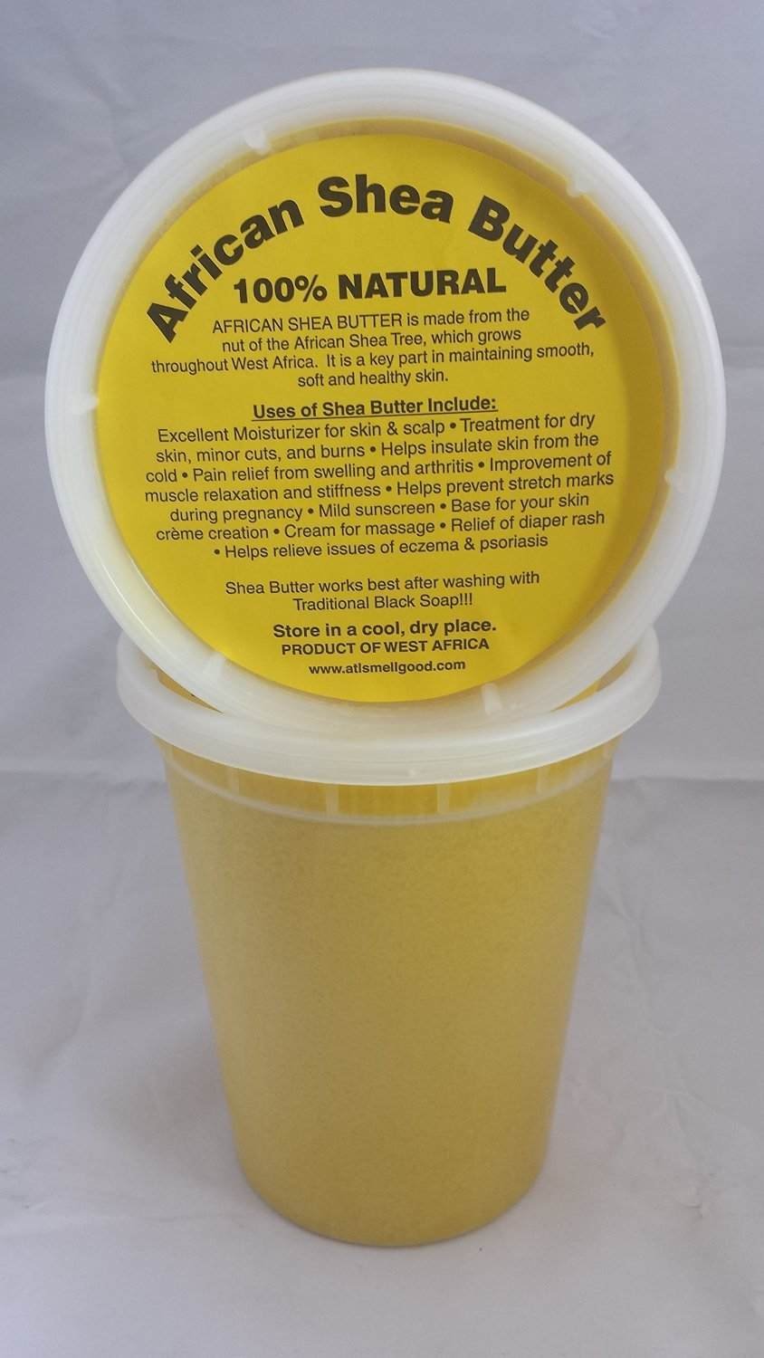 SmellGood manteca de karité africana 907 g, envase natural para hidratación profunda.