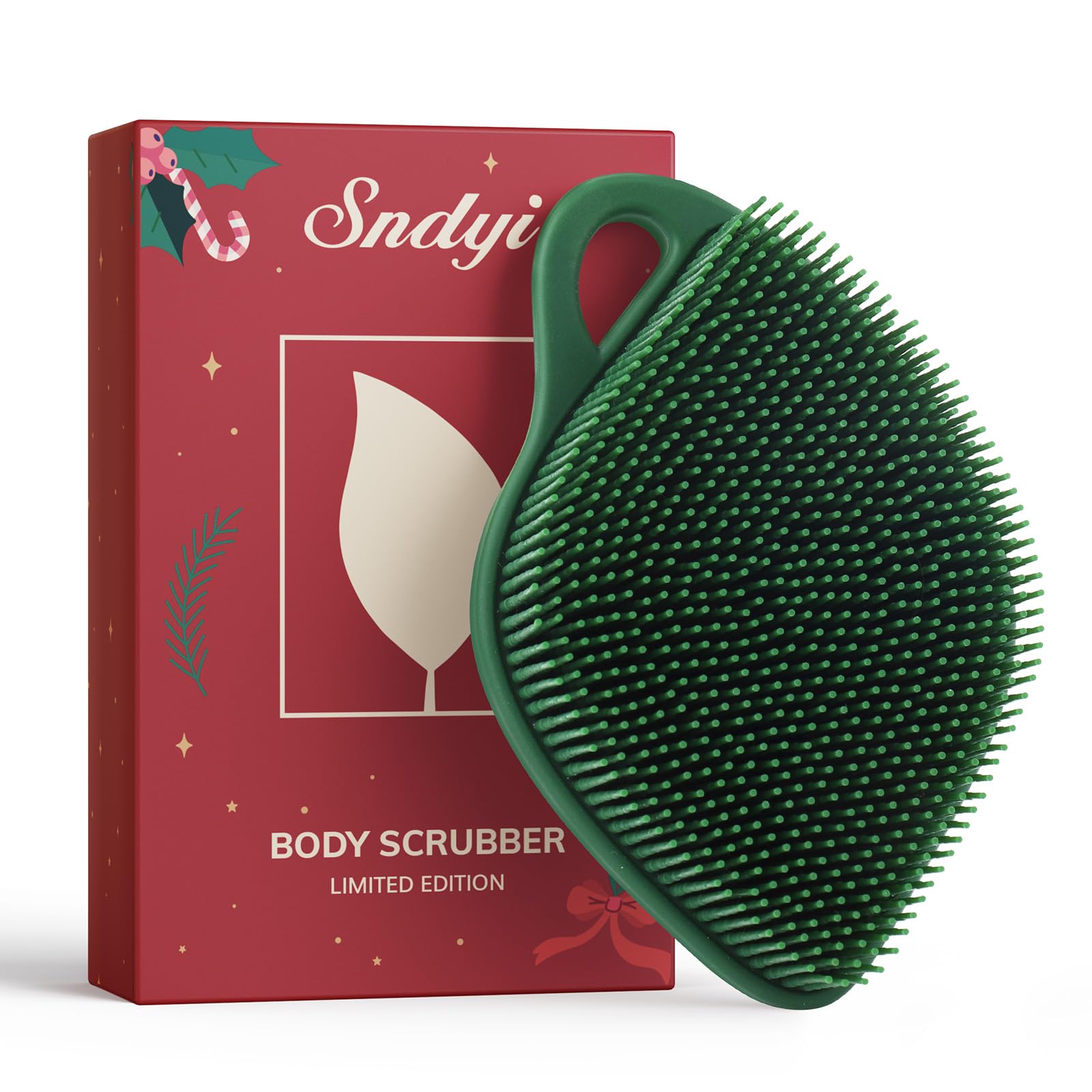 Sndyi exfoliante corporal de silicona con hoja: exfoliación suave y agradable
