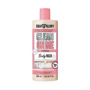 Soap & Glory Clean On Me Original Pink, botella, hidrata mientras te duchas para una piel suave.