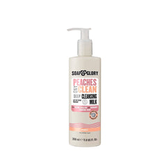 Soap & Glory Peaches & Clean, botella de limpiador facial que desmaquilla y purifica.