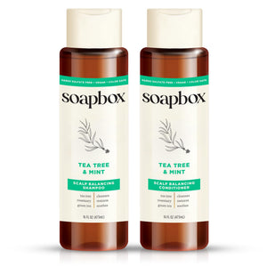 Soapbox árbol de té champú botella: aroma fresco y limpieza suave