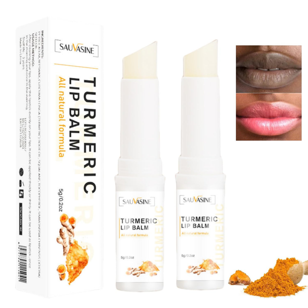 Soelegant exfoliante labios curcuma empaque compacto para viaje y cuidado basico
