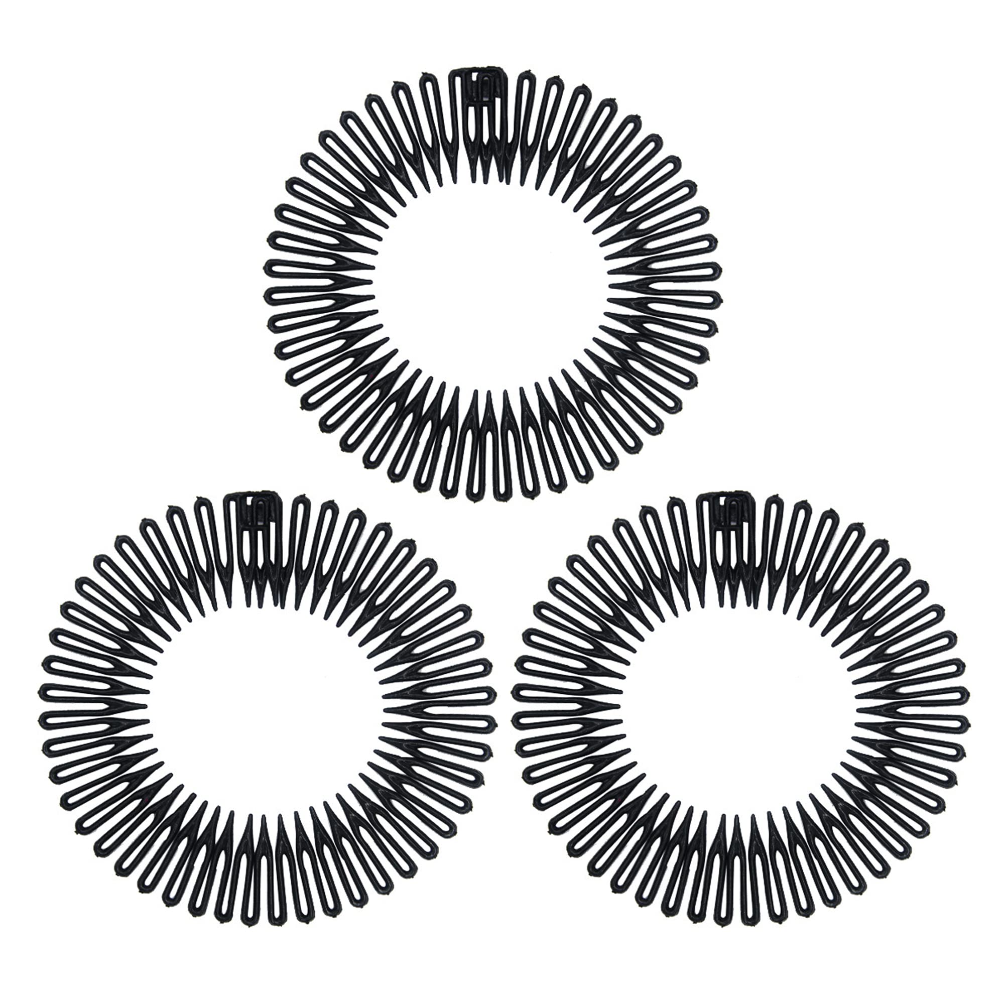 Soft 'N Style diadema elástica negra frente para peinados rápidos
