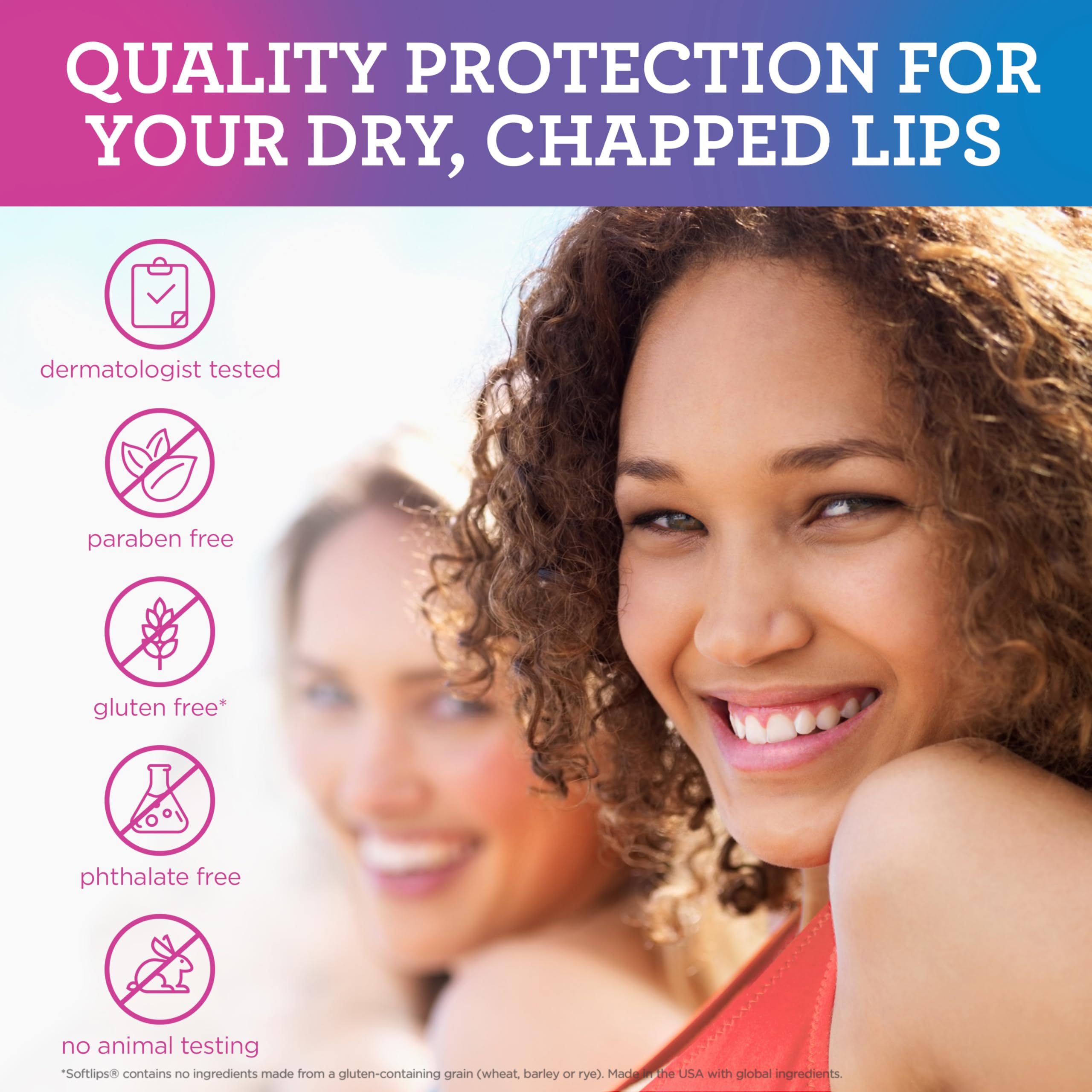 SoftLips sabor cereza para hidratación diaria de labios.