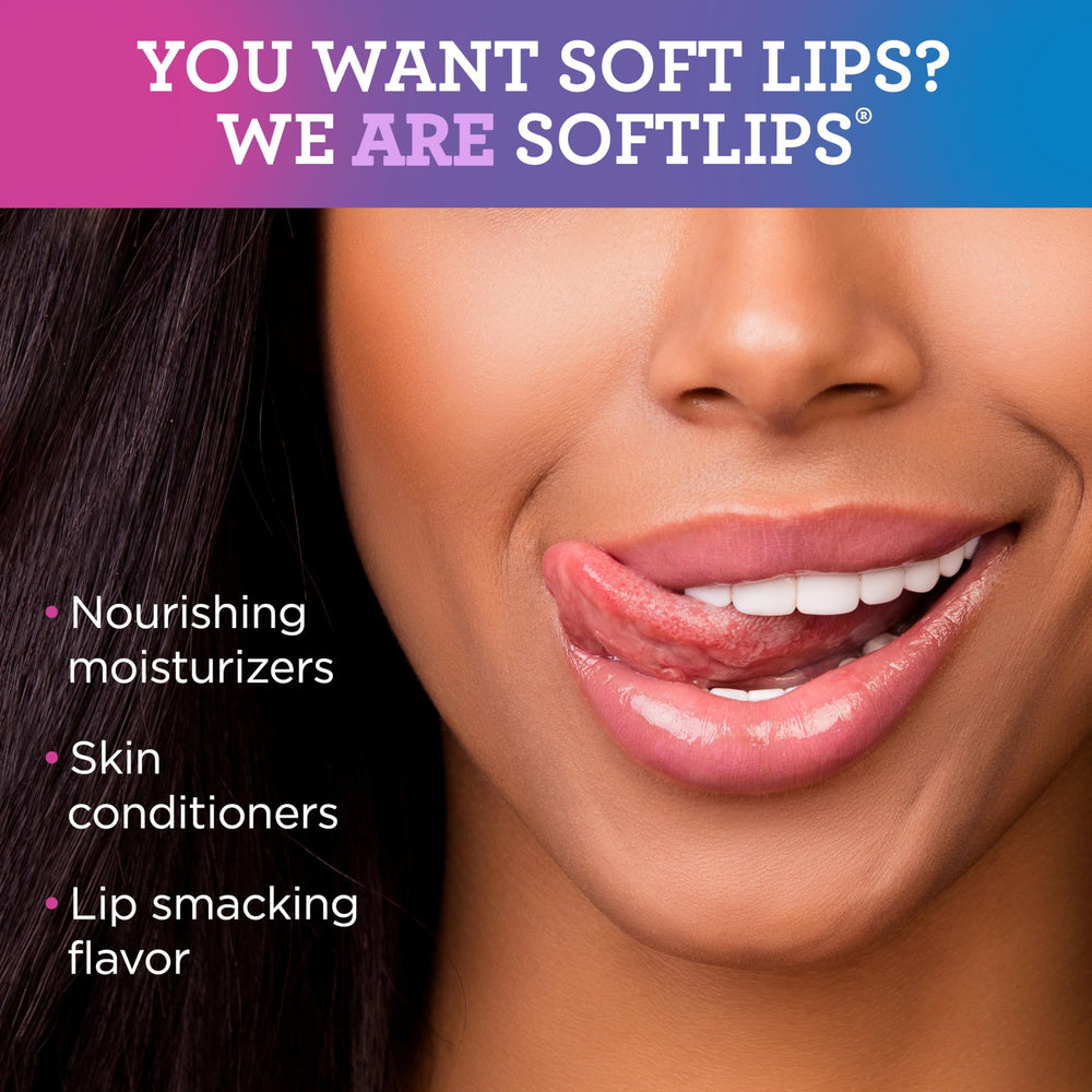 SoftLips sabor sandía para labios suaves y frescos.