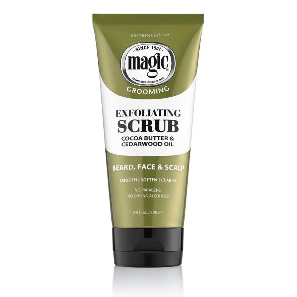 SoftSheen Magic exfoliante para barba: limpia y suaviza la barba.