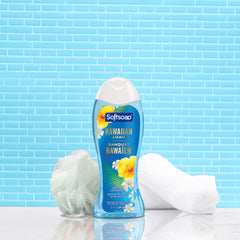 Aroma tropical de jazmín y vainilla de Softsoap para experiencia sensorial.