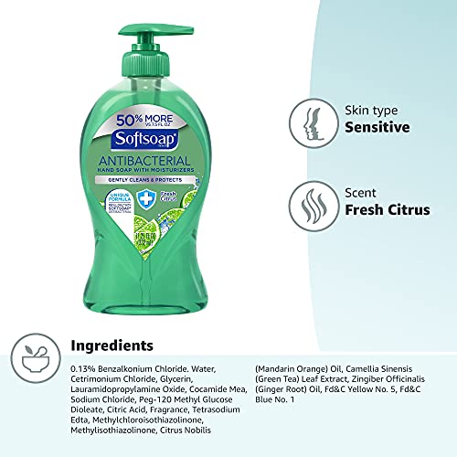 Softsoap Jabon Antibacteriano para Manos: espuma suave para lavado eficaz.