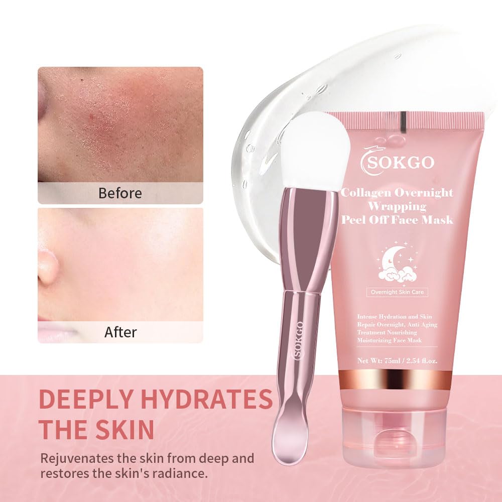 Sokgo Collagen efecto película desprendible mejora elasticidad durante el sueño