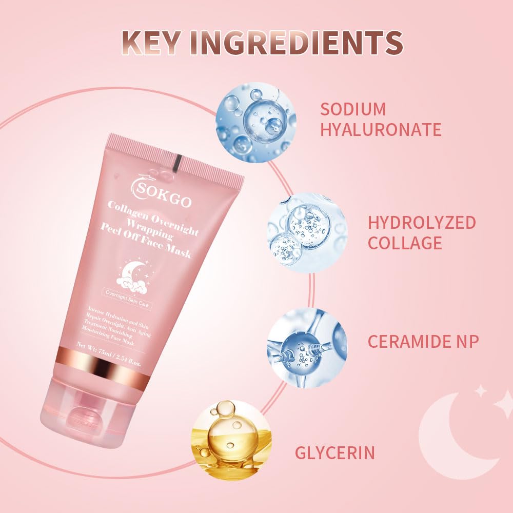 Sokgo Collagen gel transparente de aplicación nocturna facilita la absorción de nutrientes