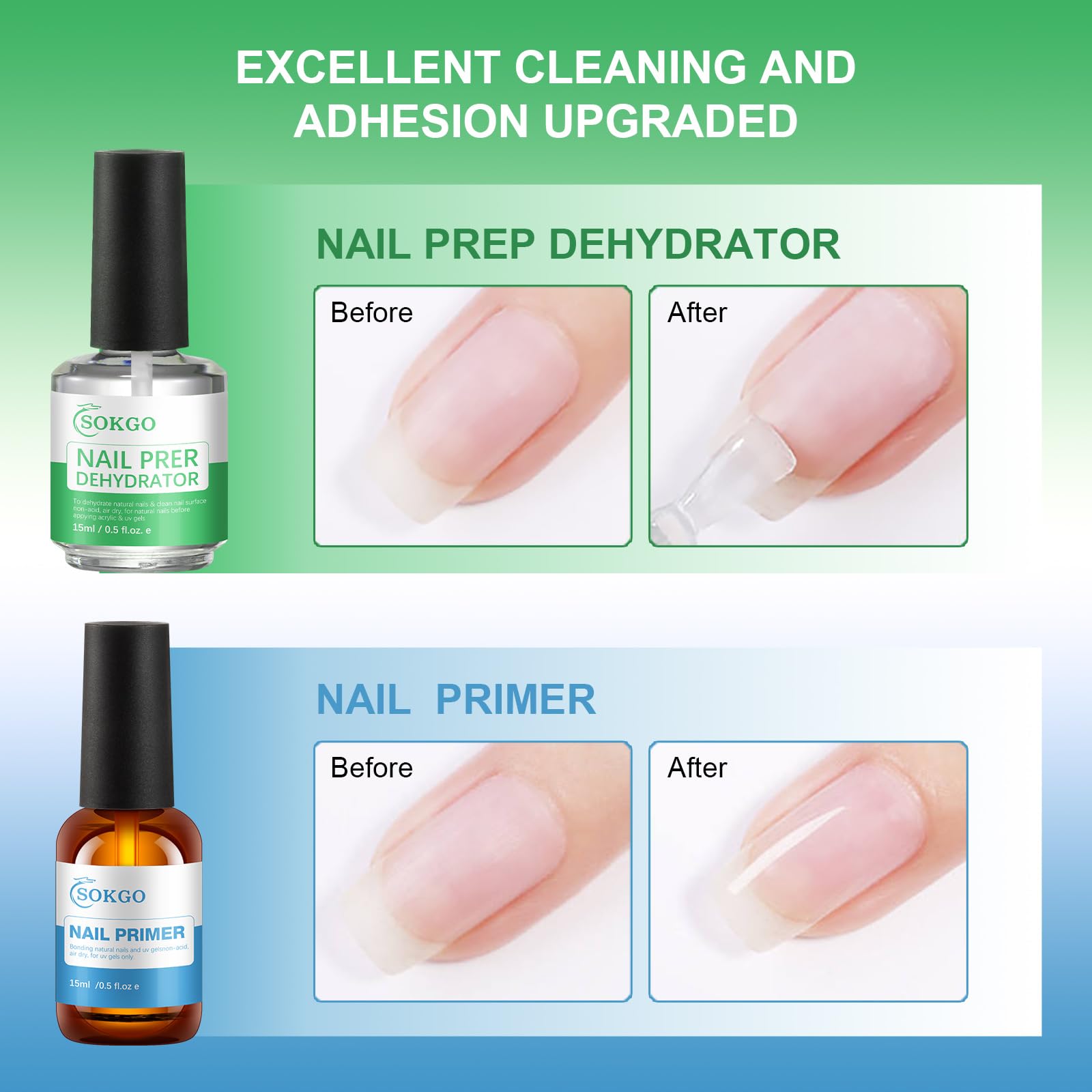 Sokgo top coat para un brillo duradero y acabado liso.