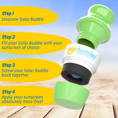 Solar Buddies: envase recargable de 100 ml para viajes.