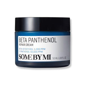 SOME BY MI Beta-Panthenol Cream, envase visible, reparación suave de la barrera cutánea.