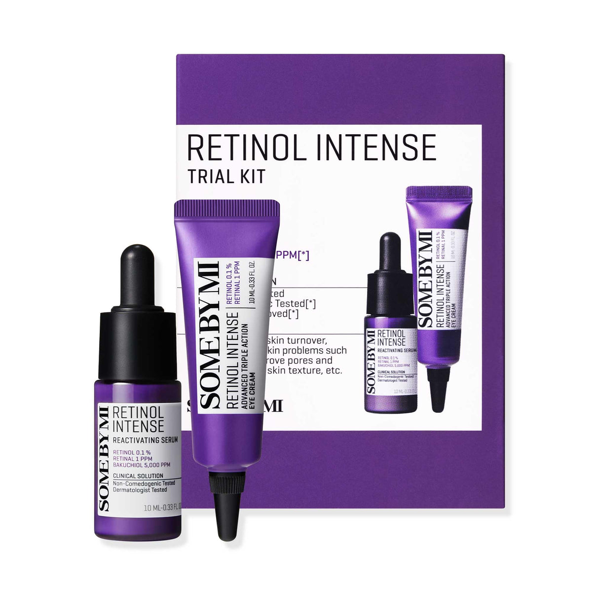 SOME BY MI kit retinol intenso, empaque frontal, cuidado facial suave para principiantes