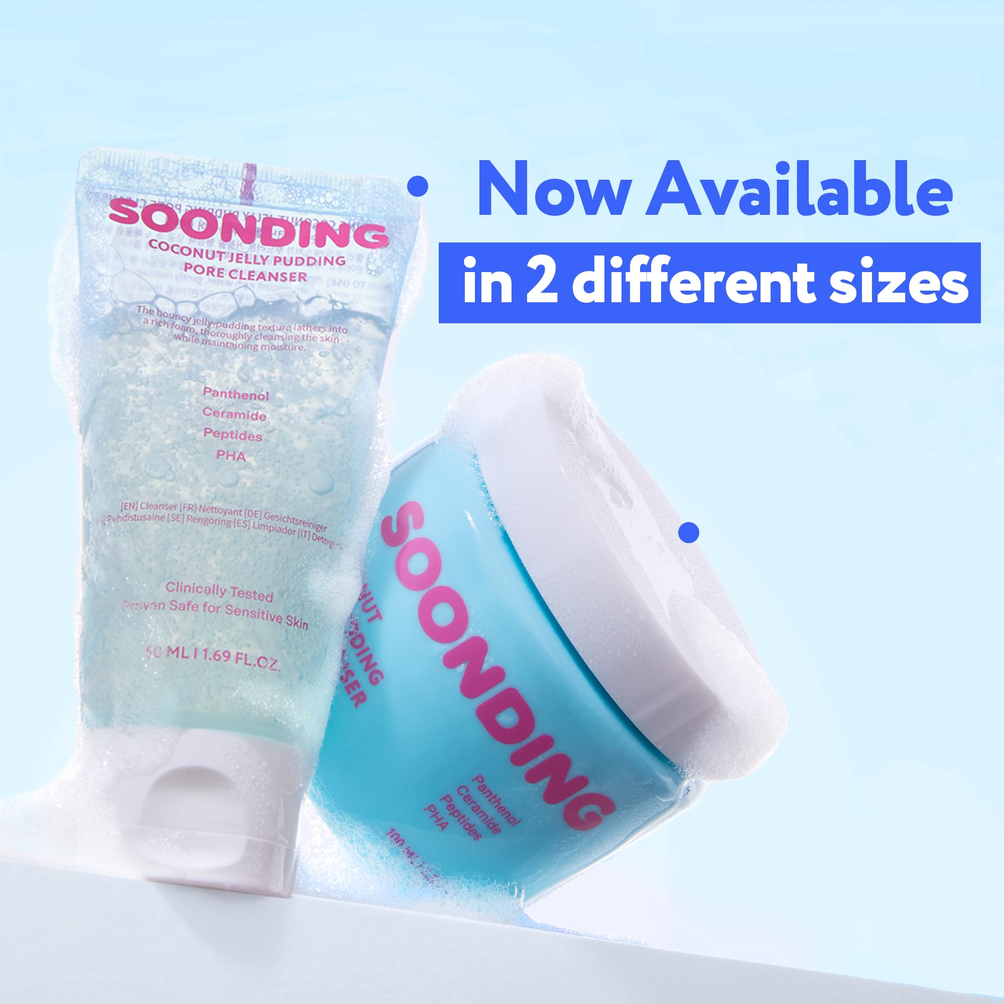 SOONDING Espuma densa creada por textura gelatinosa para limpieza diaria