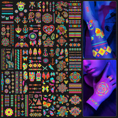 SOOVSY tatuajes brillan en oscuridad con micrófono para fiestas