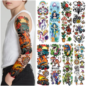 SOOVSY tatuaje temporal de sirena, ideal para fiestas infantiles y juego imaginativo.