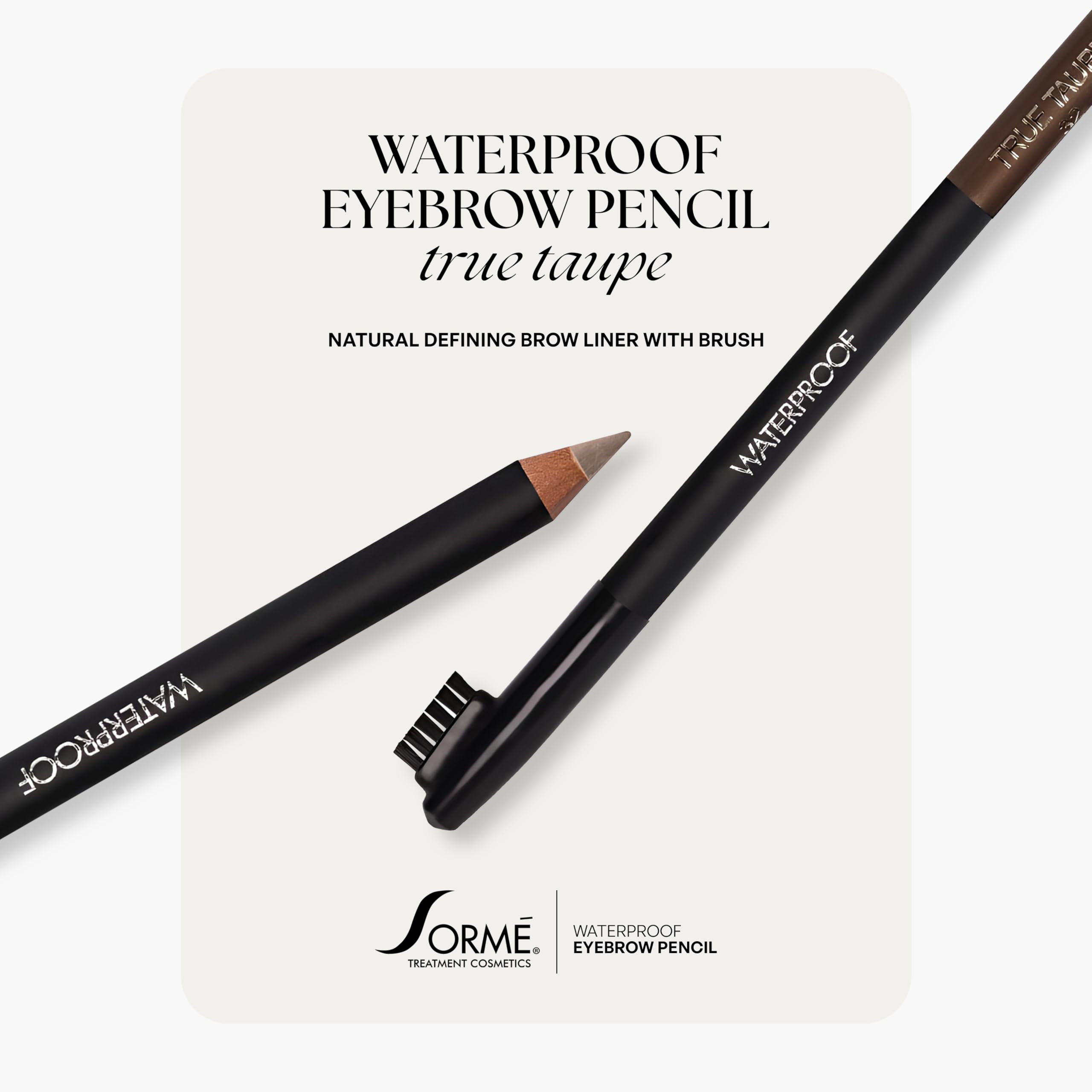 Brocha integrada de SORMÉ para difuminar y rellenar cejas con naturalidad.