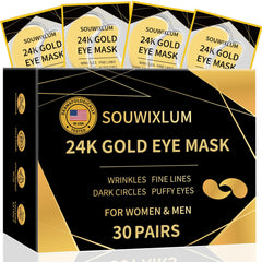 Souwixlum parches ojos 24K oro para revitalizar la mirada