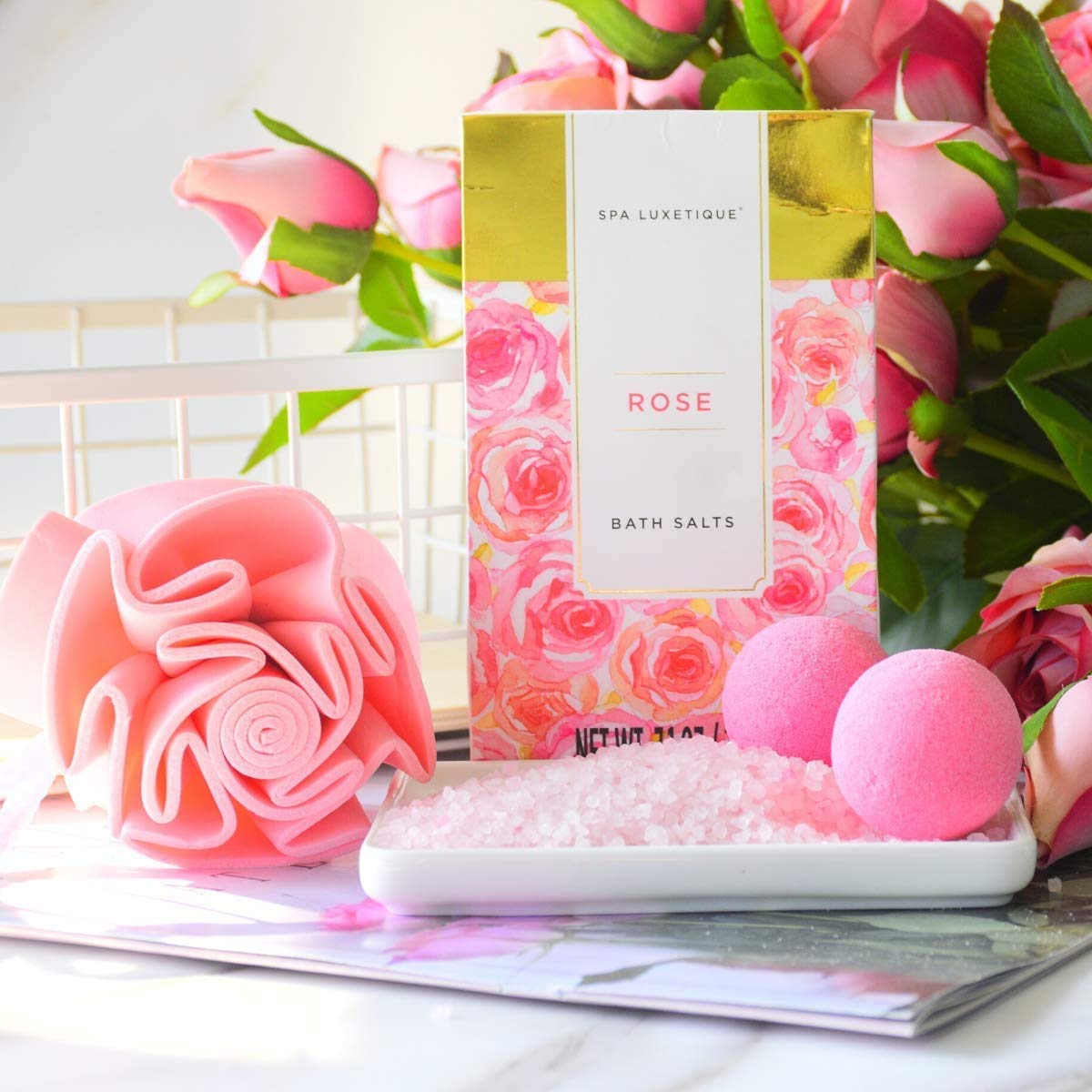 Loción corporal Spa Luxetique con aroma a rosas para hidratación ligera