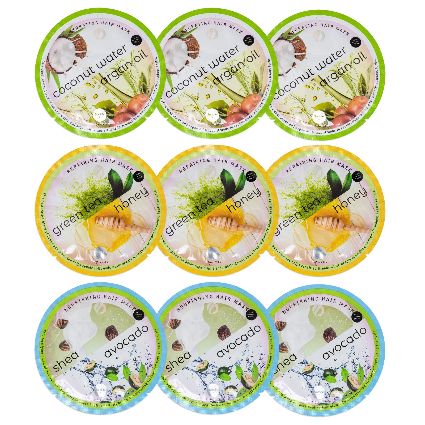 SpaLife mascarilla capilar coreana en paquete de viaje para hidratación profunda