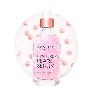 SpaLife Serum hialurónico para rostro, botella elegante que aporta hidratación diaria.