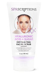 SpaScriptions exfoliante facial con perlas exfoliantes para limpieza suave de poros