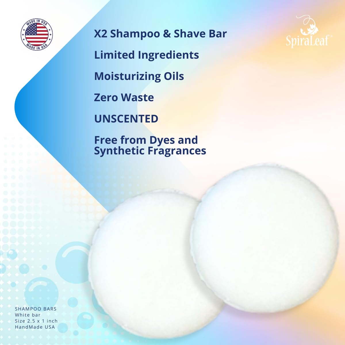 Spiraleaf barra champú nutrición aceites: cabello más nutrido y brillante.