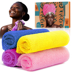 Esponja de SpiralScgv de red africana en colores vibrantes para exfoliar la piel