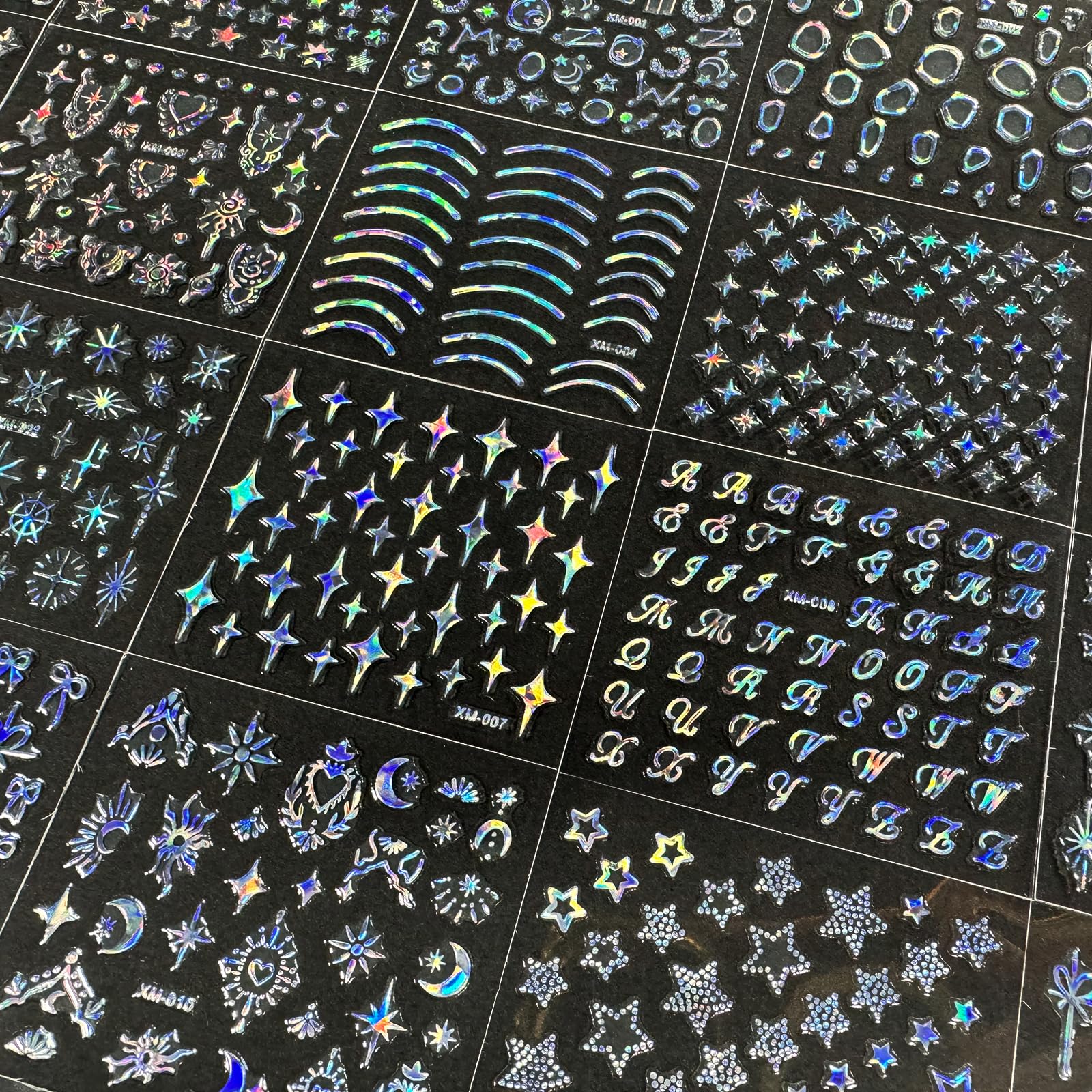 SPLOCUDU lineas estelares Aurora, pegatinas para uñas, crean un look luminoso.