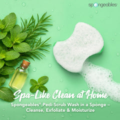 Spongeables Exfoliante para Pies - doble textura para exfoliar y limpiar.