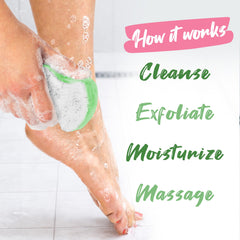 Spongeables Exfoliante para Pies - limpieza suave para pies tras ducharse.