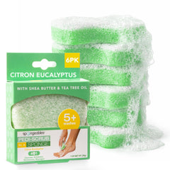 Spongeables Pedi Scrub: exfoliante para pies, suaviza piel y prepara para pedicure.