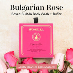 Buffer corporal con mango de ducha para exfoliar y limpiar.
