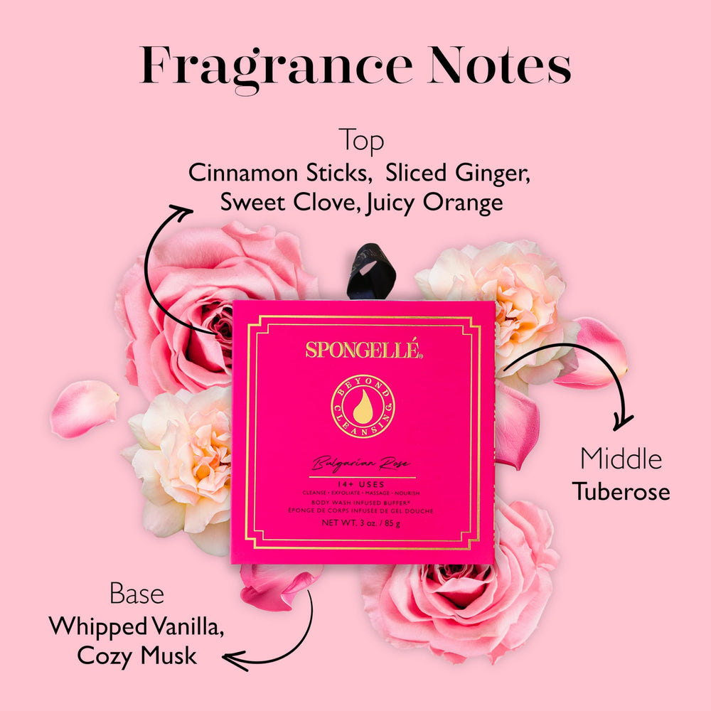 SPONGELLÉ infusión de rosas búlgars para aroma floral premium.