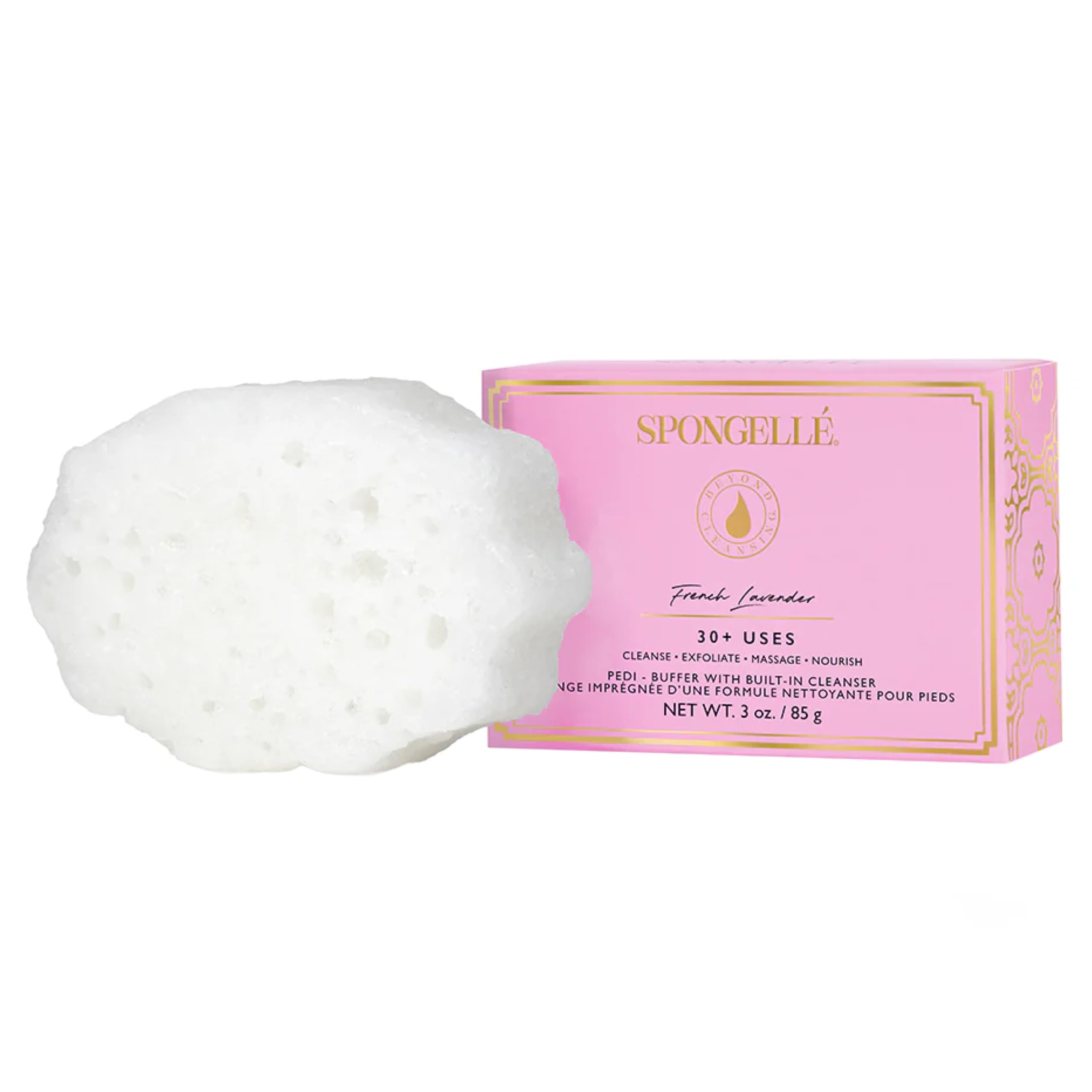 SPONGELLÉ Pedi Buffer exfoliación de pies para una piel más suave.