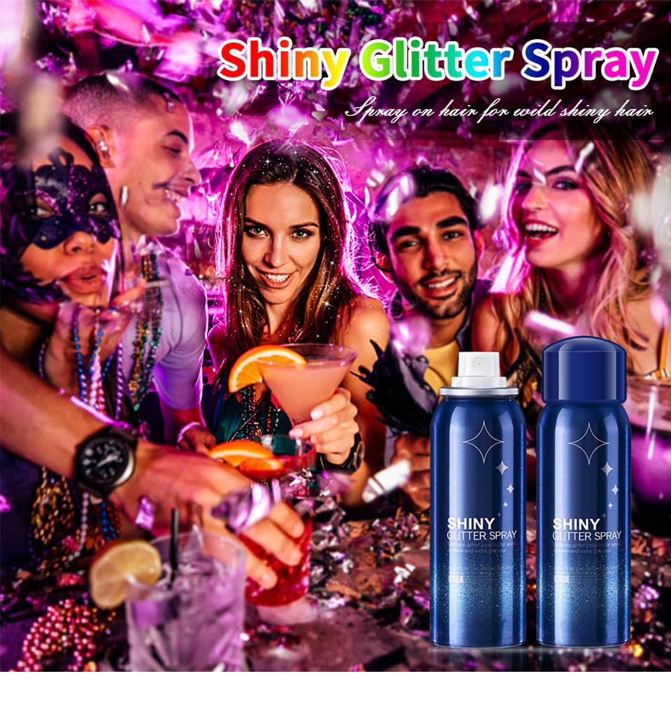 Spray Brillos para Cuerpo realza rostro y ojos con brillo sutil.