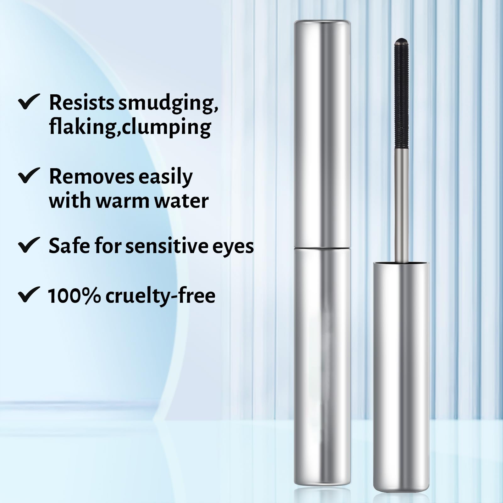 SPRINGSKY Mascara rizo 3D para curvar y elevar pestañas sin pegar.