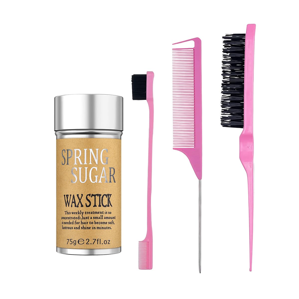 SPRINGSUGAR cera barra para peinado slick back, brillo suave para peinado diario.