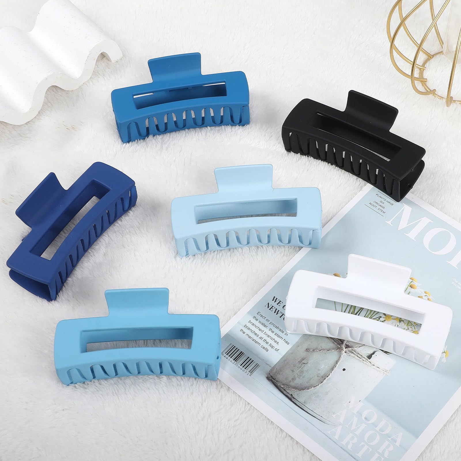 Clip cuadrado Sisiaipu para cabello grueso, ideal para peinado rápido.