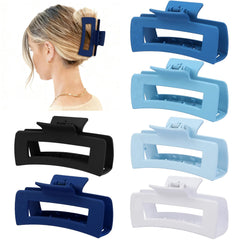 Clip rectangular Sisiaipu para cabello grueso, acabado acrílico resistente.