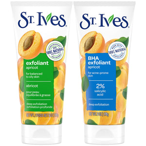St. Ives exfoliante facial de albaricoque para piel grasa, mejora la textura de la piel.