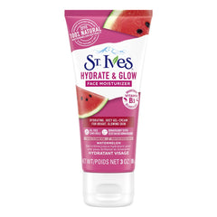 St. Ives Hydrate y Glow crema de sandía para piel oleosa con acabado ligero.
