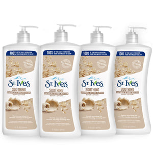 St. Ives loción para manos y cuerpo con pump, aplicación suave.