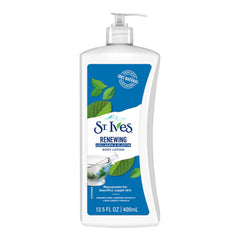 St. Ives Renewing Collagen Elastin Body Lotion en botella, hidratación diaria suave.