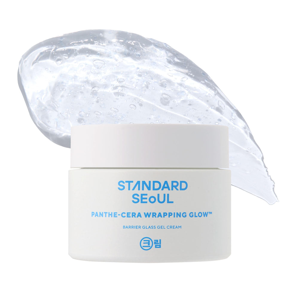 Standard Seoul Barrier Glass Gel, botella elegante, hidratación rápida para uso diario.