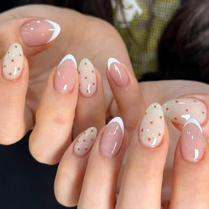 Uñas postizas Stbisen Frances corto almendra estilo diario elegante