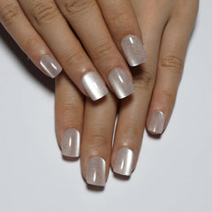 Stbisen uñas postizas tono natural cuadradas para uso diario y look discreto.
